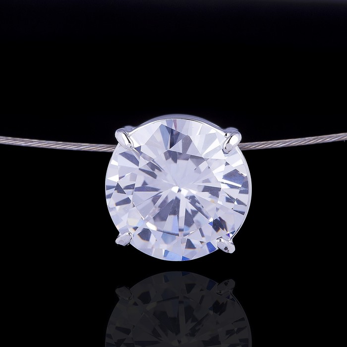 Кулон "Эмп", цвет белый в серебре