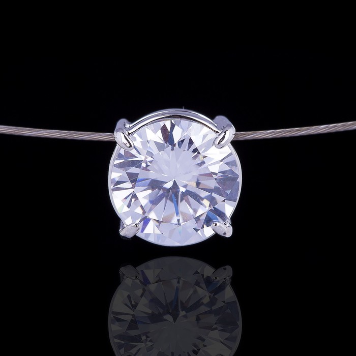 Кулон "Элько", цвет белый в серебре