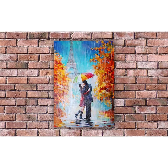 Картина на экокоже &quot;Осень в Париже. Репродукция&quot; 50*70 см