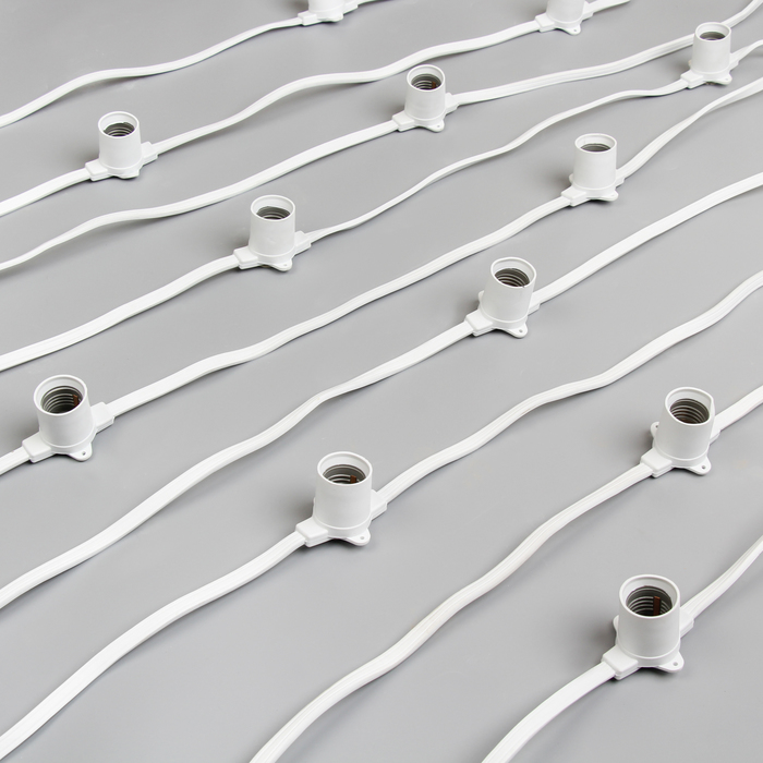 НИТЬ, 100 м. "Белт Лайт" Н.Б. 2 жилы, шаг 50 см, Е27, влагостойкая, IP65, фиксинг, КАУЧУК