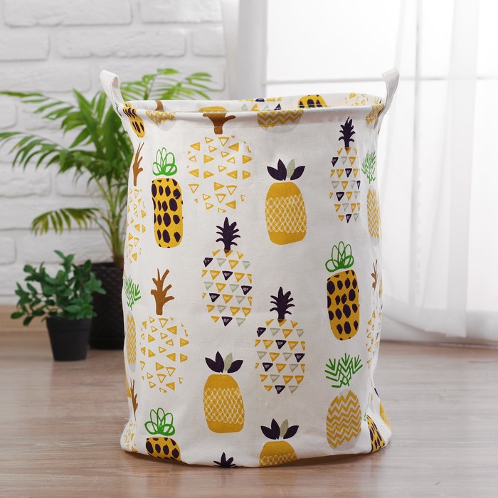 Корзина для игрушек "Ананас", желтый