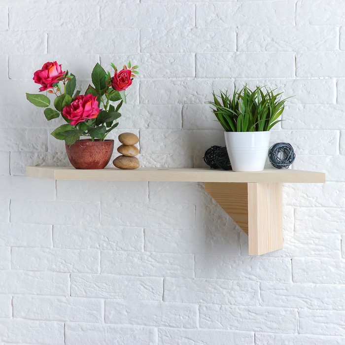 Полка "Островок" из СОСНЫ, 70х140х20см