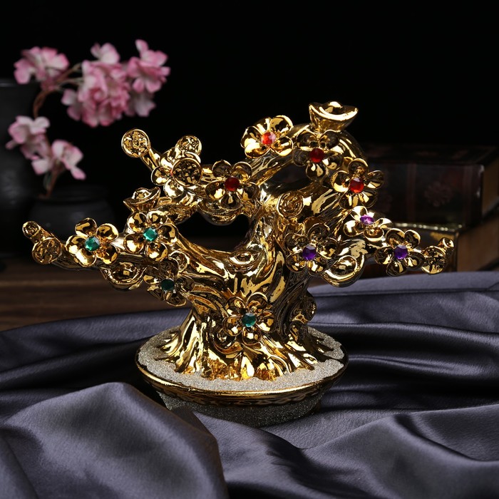 Сувенир керамика "Золотое дерево с раскидистыми ветвями" 26х33х16 см