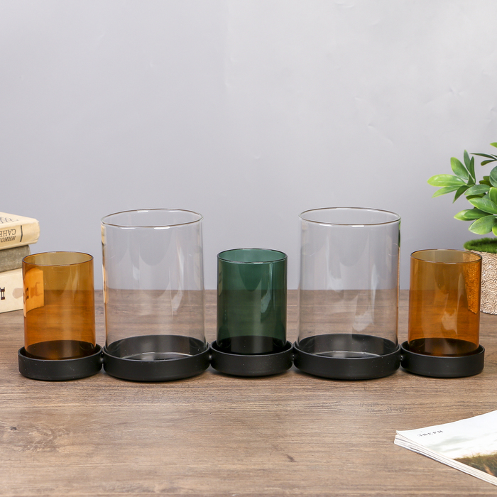 Подсвечник металл, стекло 5 свечей "Ванесса" 15,5х45,5х10,5 см