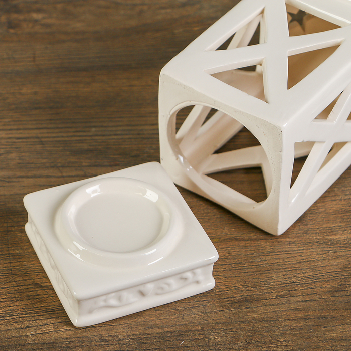 Подсвечник керамика на 1 свечу "Птичка на домике" МИКС 23,5х8,8х8,8 см