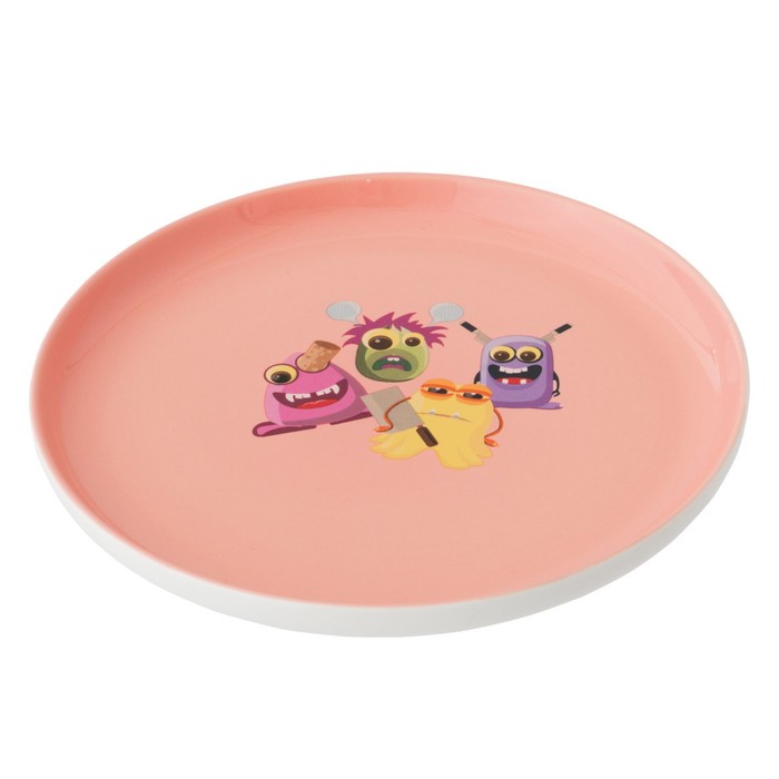 Детский фарфоровый набор, розовый, 3 предмета