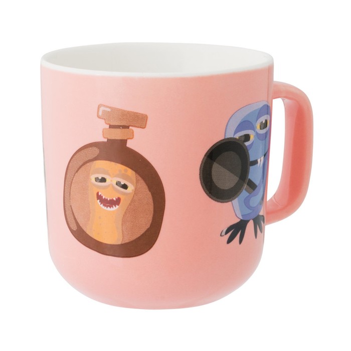 Детский фарфоровый набор, розовый, 3 предмета