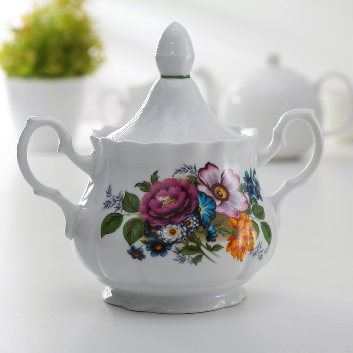 Сахарница 550 мл "Букет цветов"