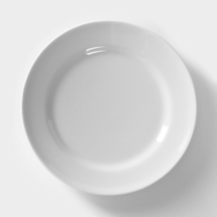 Тарелка фарфоровая «Идиллия», d=16,5 см, белая тарелка фарфоровая идиллия d 20 см белая