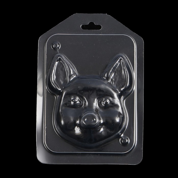 Пластиковая форма для мыла "Голова свинки" 9,5х7 см