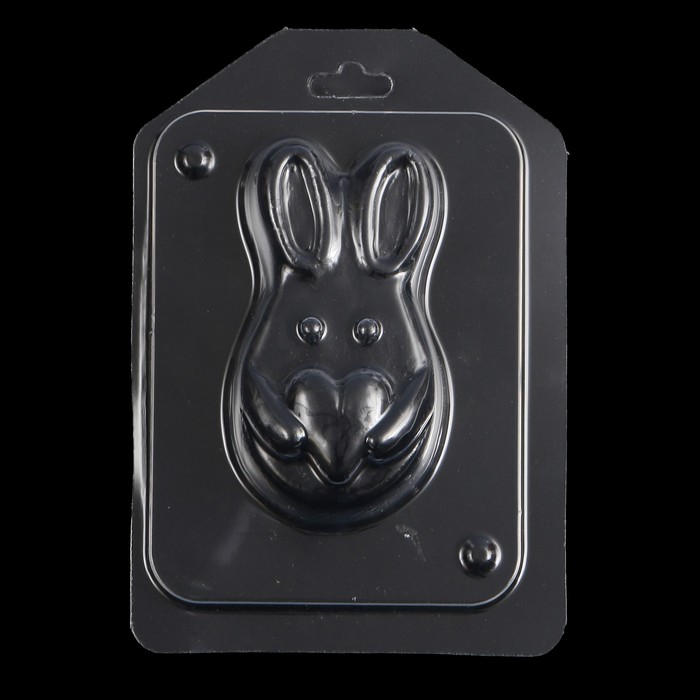 Пластиковая форма для мыла "Зайчик с сердечком" 9х5 см