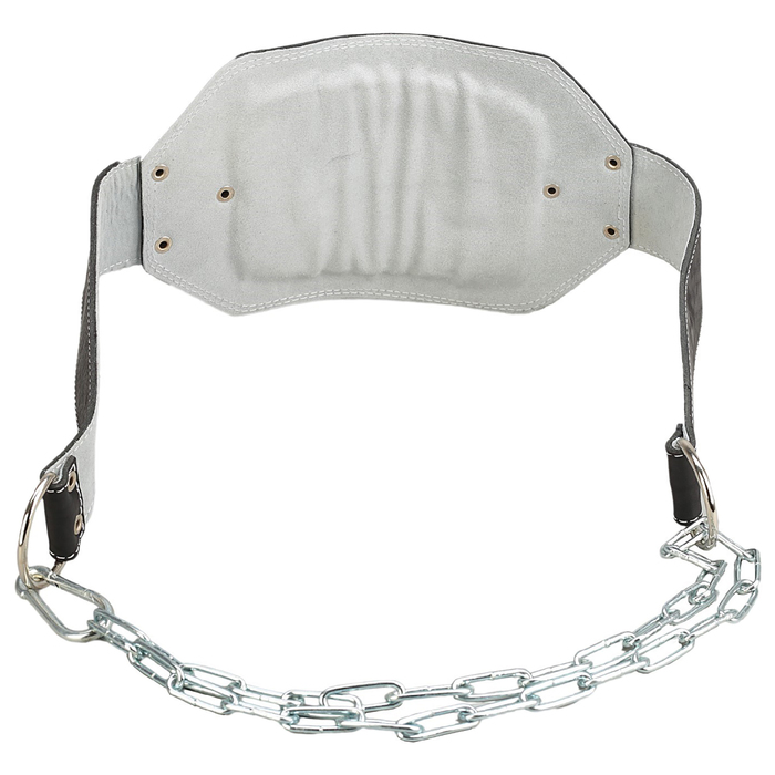 Пояс с цепью кожаный 115 см (атлетический), цвет черный