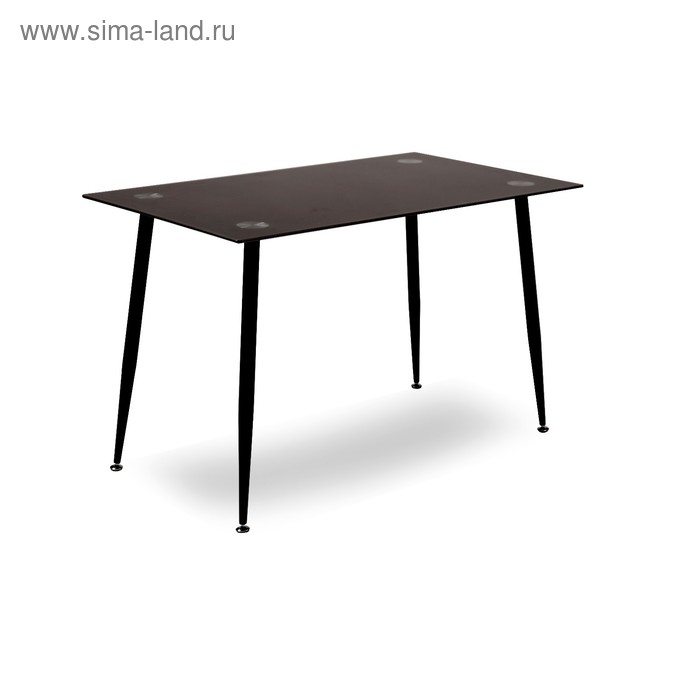 Обеденный стол DA 1010-1, 1200 х 700 х 750 мм, калёное стекло 8 мм, цвет коричневый обеденный стол da 1010 1 1200 х 700 х 750 мм калёное стекло 8 мм цвет коричневый