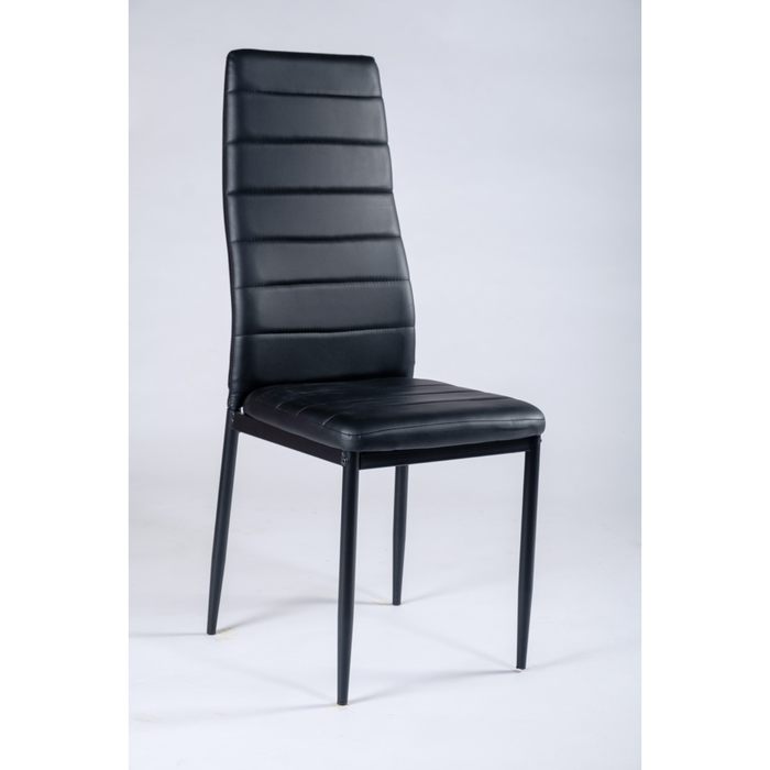 Стул Y-1, каркас металл чёрный, обивка кожзам, цвет чёрный