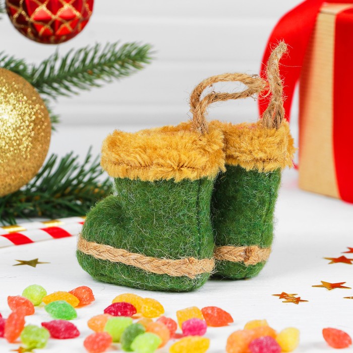 Конфетница "Сапожок" зелёный, вместимость 50 г