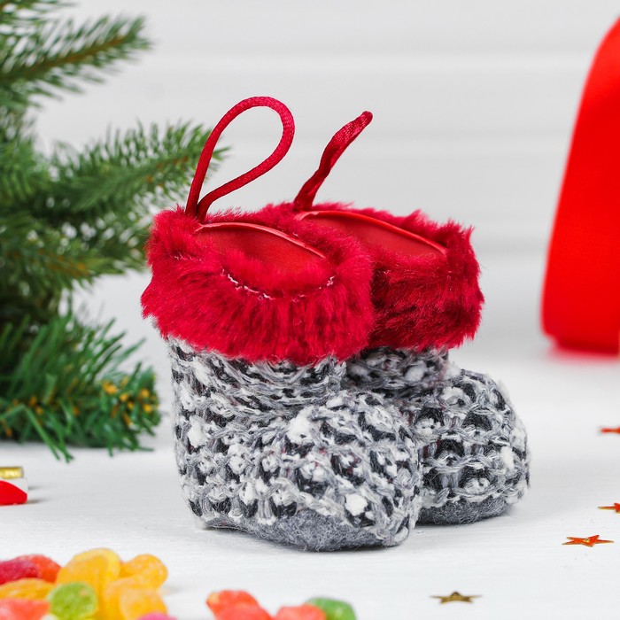 Конфетница "Сапожок" серый, вместимость 50 г