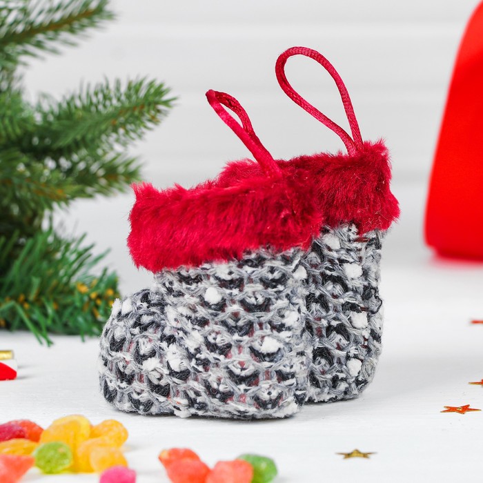 Конфетница "Сапожок" серый, вместимость 50 г