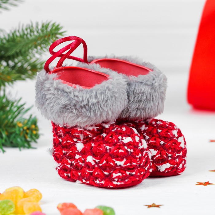 Конфетница "Сапожок" красный, вместимость 50 г