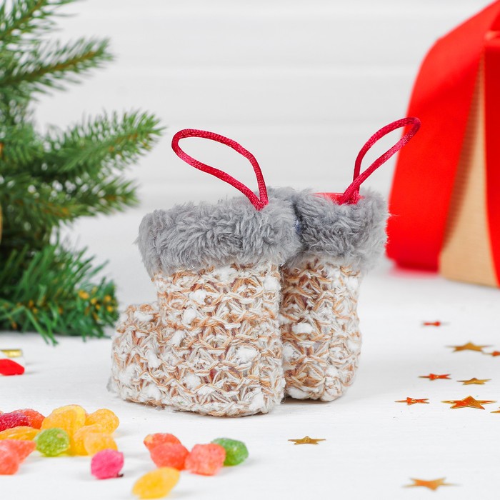 Конфетница "Сапожок" бежевый, вместимость 50 г