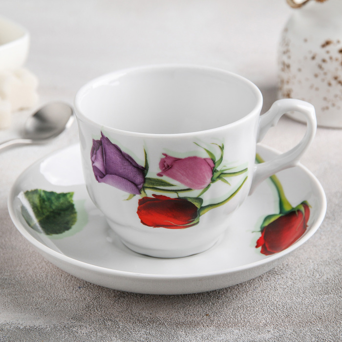 Чайная пара 250 мл "Королева цветов"