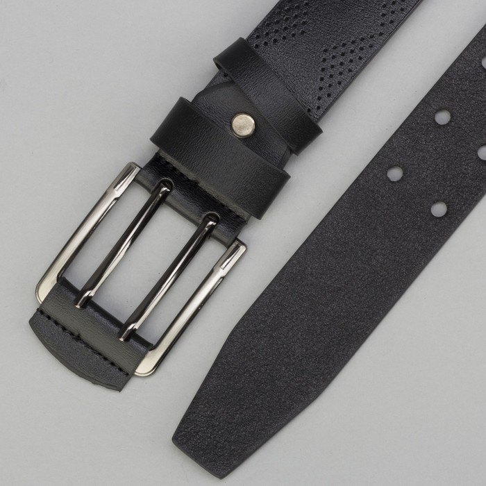 Ремень мужской, пряжка металл, цвет чёрный