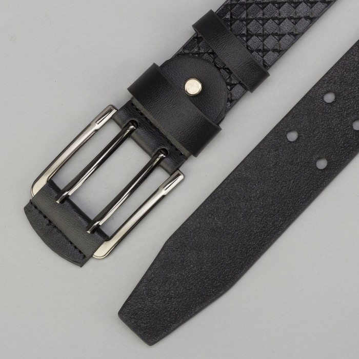 Ремень мужской, пряжка металл, цвет чёрный