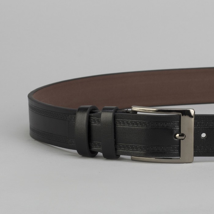 Ремень мужской, пряжка металл, цвет чёрный