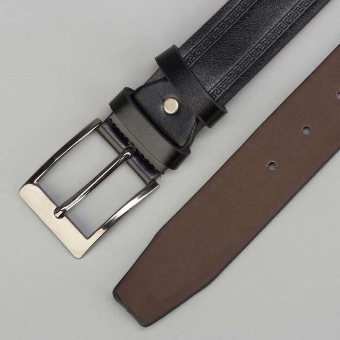 Ремень мужской, пряжка металл, цвет чёрный