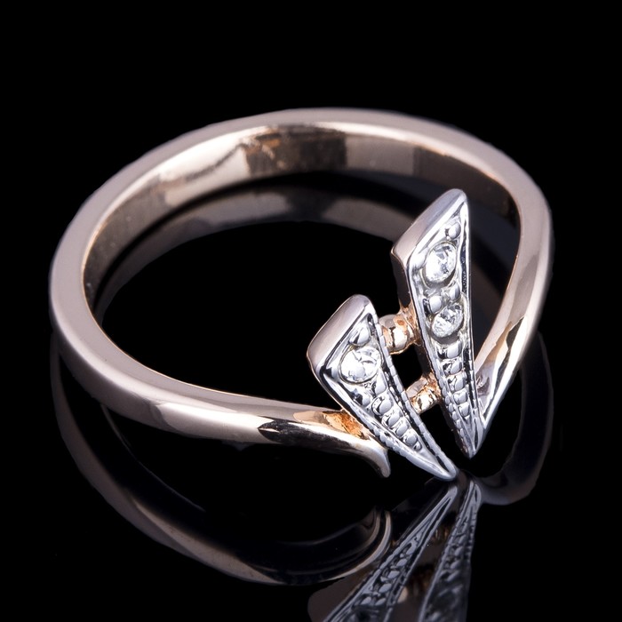 Кольцо "Парус", размер 16, цвет белый в золоте