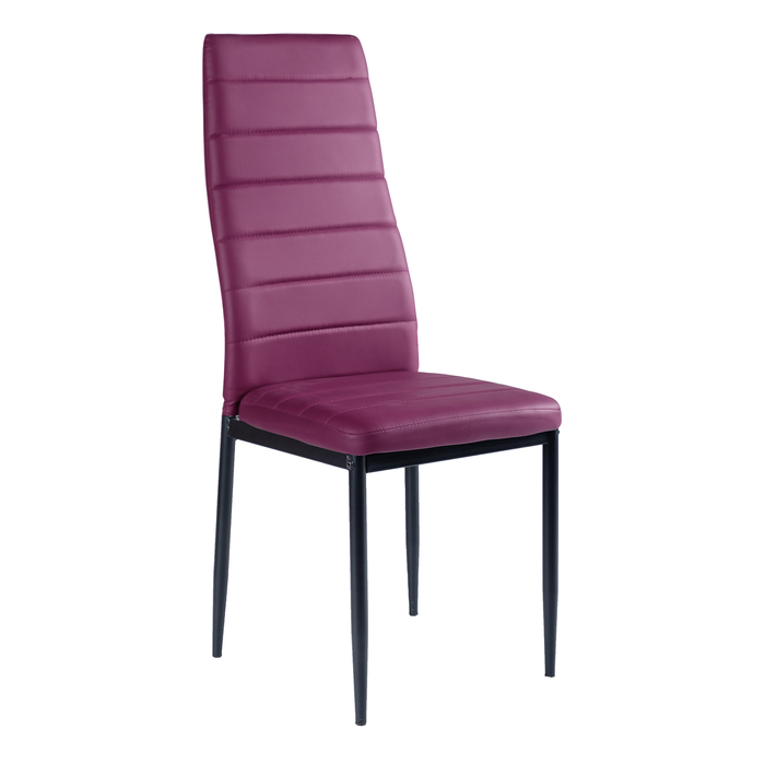 Стул Y-1, каркас металл чёрный, обивка кожзам, цвет фиолетовый