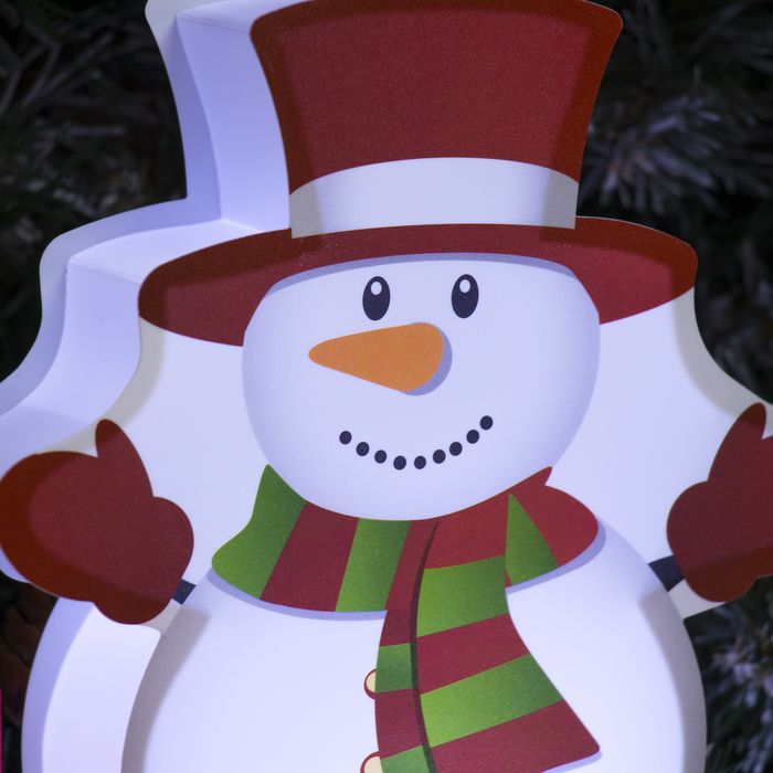 Световая картинка на подставке "Снеговик", SMD 2835, 8 LED, 3*АА (не в комплекте)