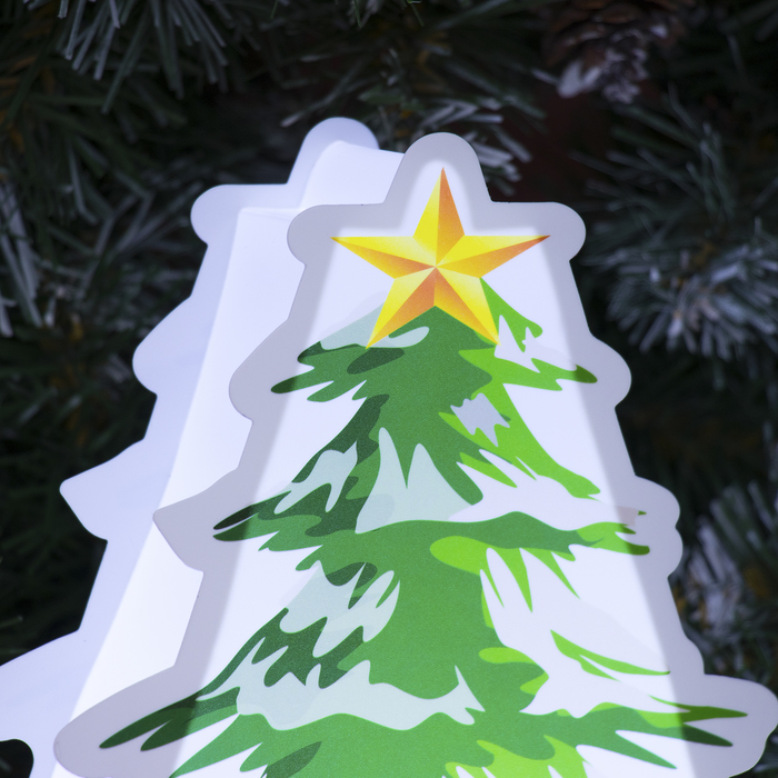 Световая картинка на подставке "Ёлка", SMD 2835, 8 LED, 3*АА (не в комплекте)