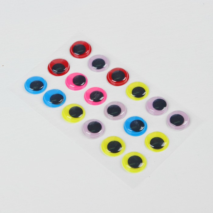 Глазки на клеевой основе, набор 18 шт, размер 2 см