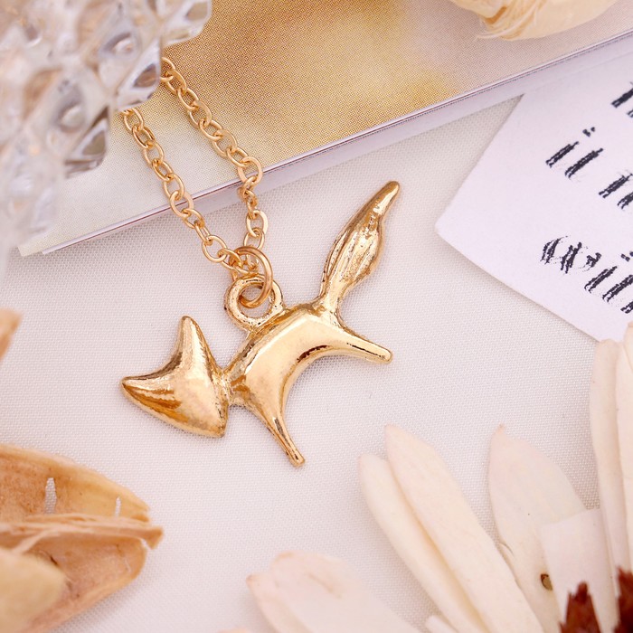 Кулон "Лиса", цвет золото, 45 см