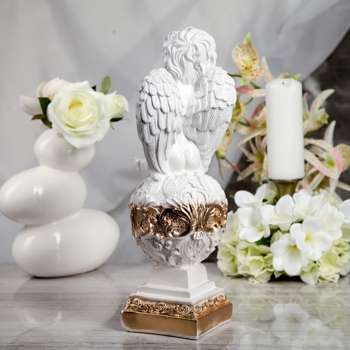 Статуэтка "Ангел на шаре" 37 см, позолота