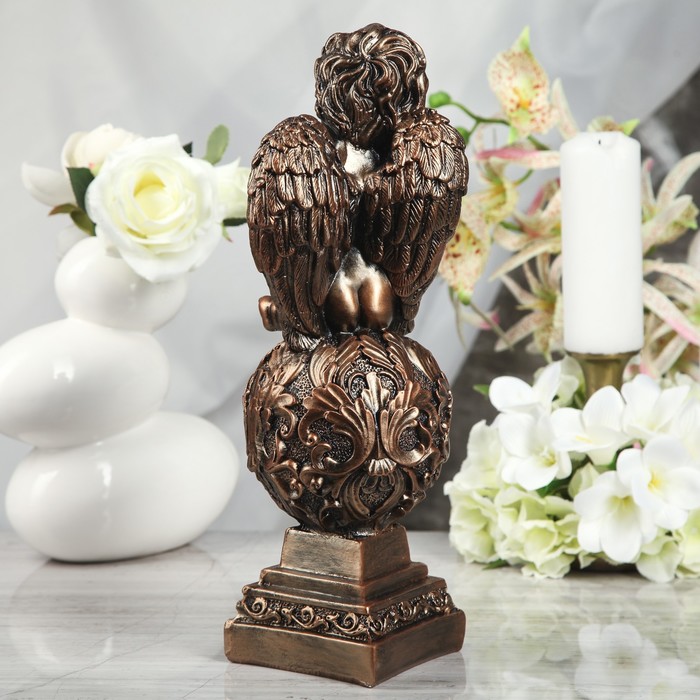 Статуэтка "Ангел на шаре" 37 см, бронза