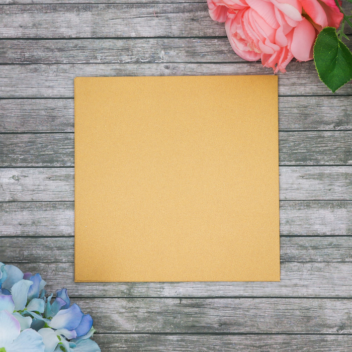 Свадебное приглашение "Наш день" золото, 16 х 16 см