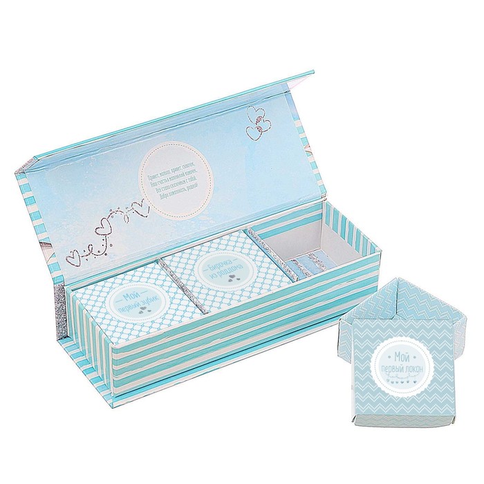 Фотоальбом на 36 фото, памятные коробочки и чехол для бирочки из роддома "Наше самое главное сокровище"