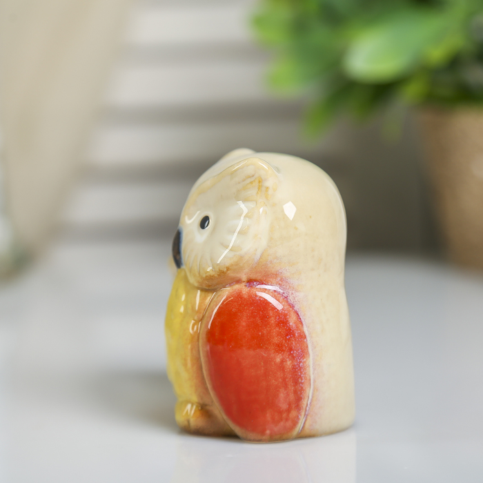 Сувенир керамика подставка для зубочисток "Маленький филин" МИКС 7,5х8,5х5 см