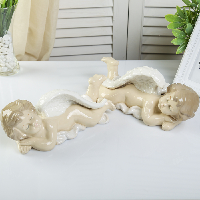 Сувенир керамика "Спящий купидон" МИКС 9х26х12 см