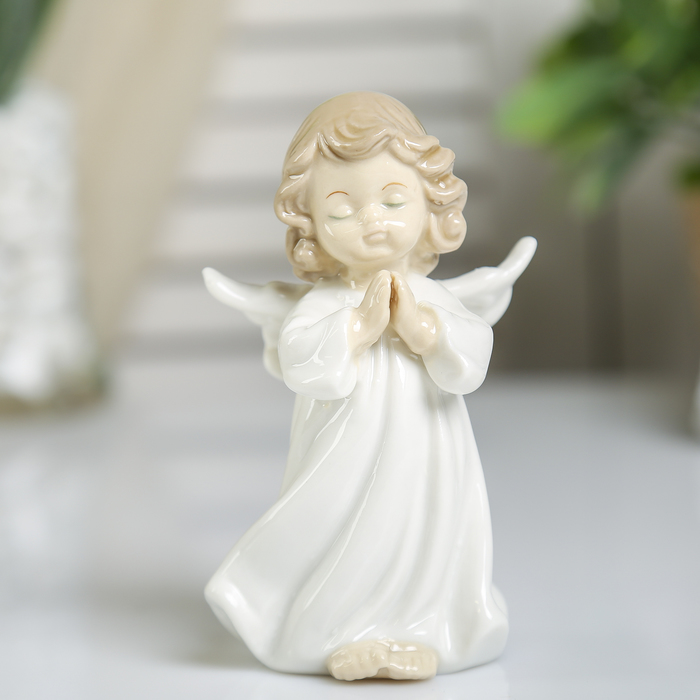 Сувенир керамика "Ангел в белом платье - молитва" МИКС 11х6,3х5,6 см