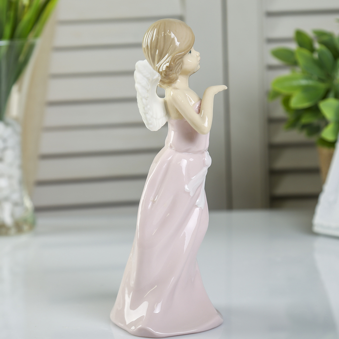 Сувенир керамика "Девочка-ангел в цветном платье - взгляд вдаль" МИКС 20,7х14х8 см