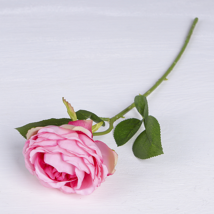 Цветы искусственные "Роза Пьяно" 8*45 см, розовый