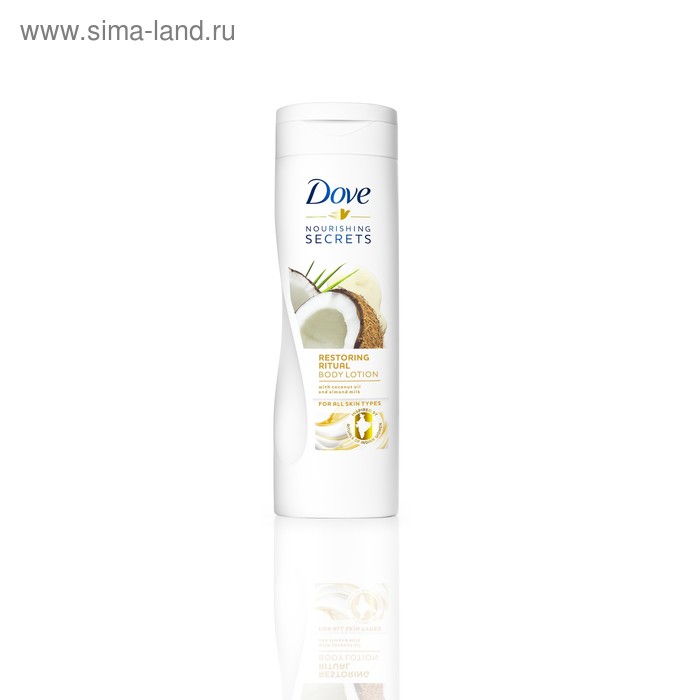 Лосьон для тела Dove «Восстанавливающий», с кокосовым маслом и миндальным молочком, 250 мл
