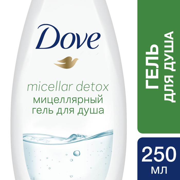 Гель для душа Dove Детокс-уход мицеллярный, 250 мл