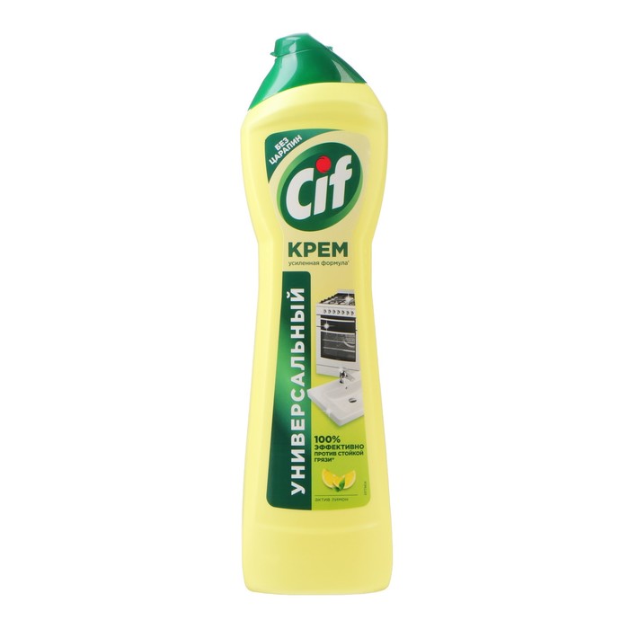 Чистящий средство Cif Лимон, крем, для кухни и ванной, 500 мл чистящий крем grass sidelit для кухни и ванной комнаты 500 мл