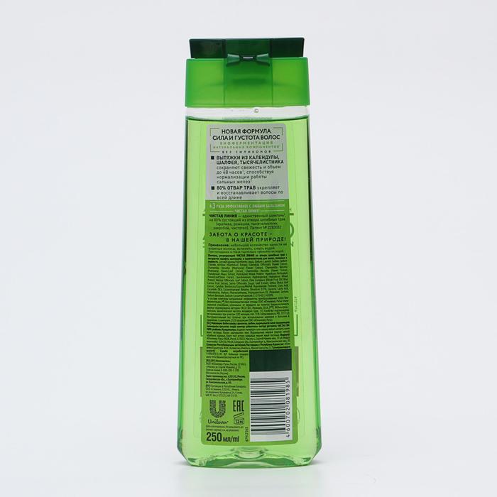 Шампунь для волос склонных к жирности Чистая линия Регулирующий, 250 мл