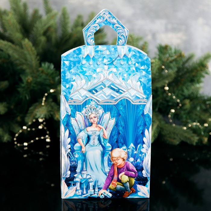 Коробка подарочная "Снежная королева", замок малый, 14.6 х 8.2 х 32 см