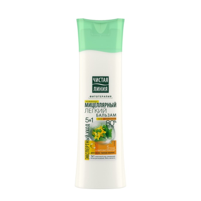 Мицеллярный бальзам-ополаскиватель Сила 5 трав для всех типов волос, 380 мл