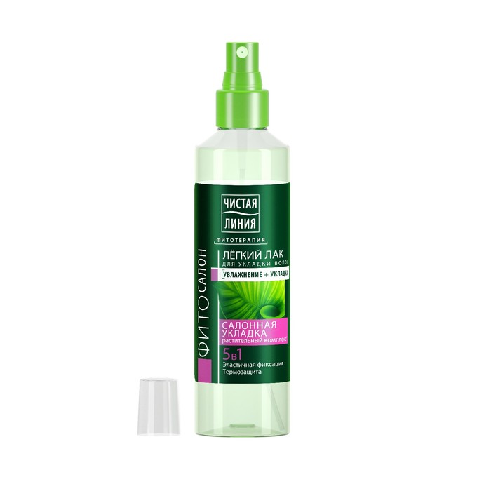 Легкий лак для укладки волос Чистая линия Термозащита, 160 мл